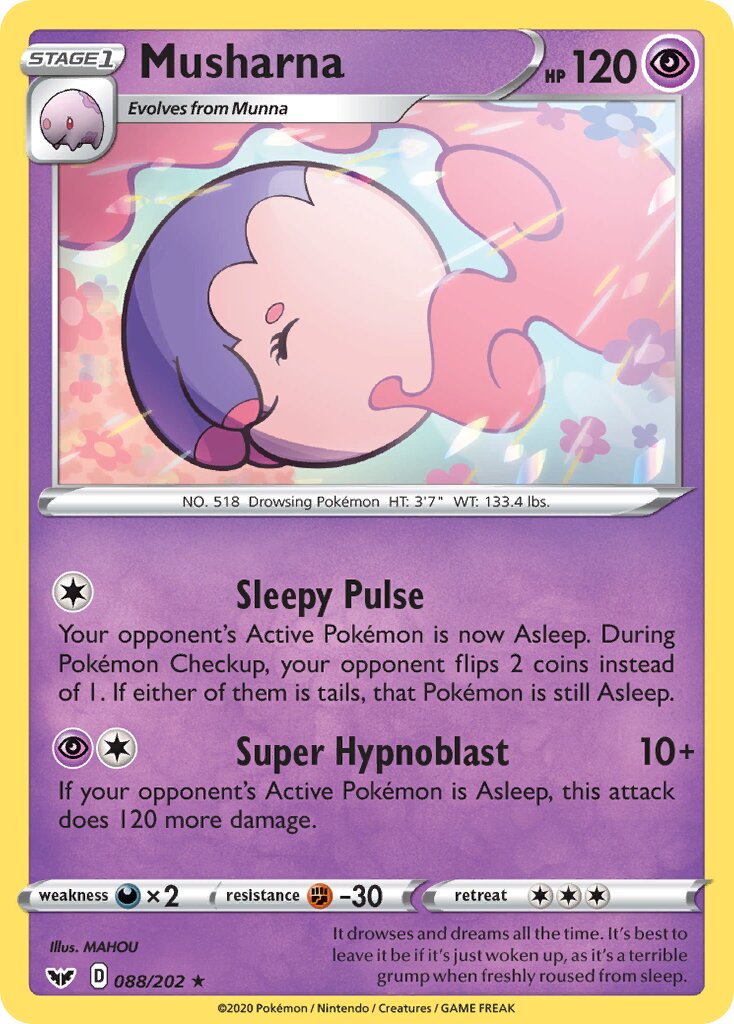 Musharna 088/202 — Sword & Shield (English Pokémon TCG card)