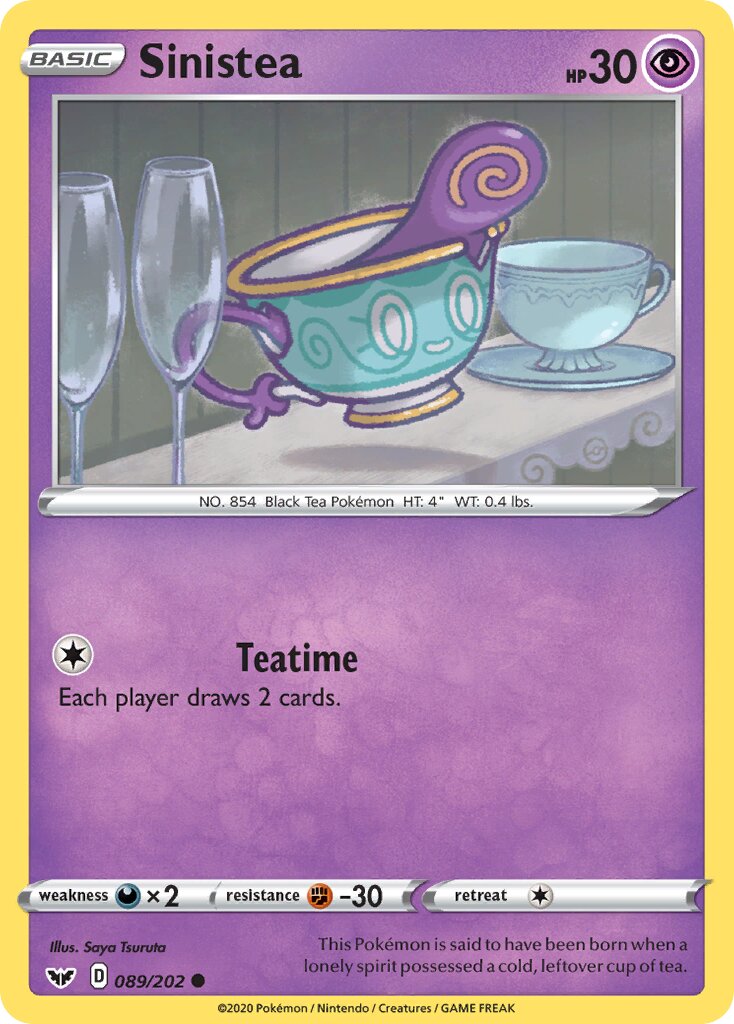 Sinistea 089/202 — Sword & Shield (English Pokémon TCG card)