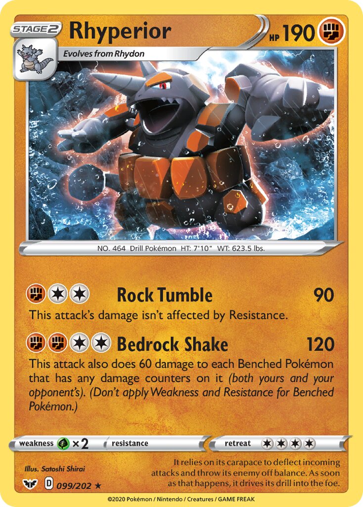 Rhyperior 099/202 — Sword & Shield (English Pokémon TCG card)