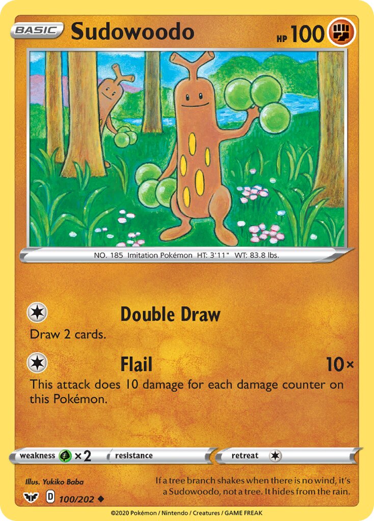 Sudowoodo 100/202 — Sword & Shield (English Pokémon TCG card)