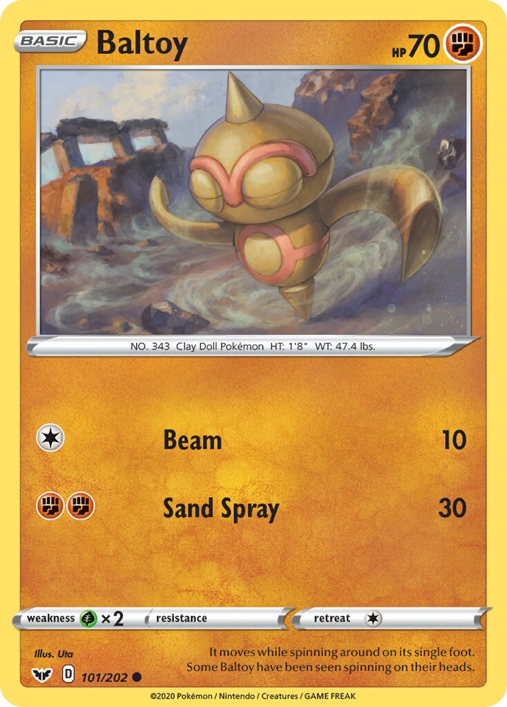 Baltoy 101/202 — Sword & Shield (English Pokémon TCG card)