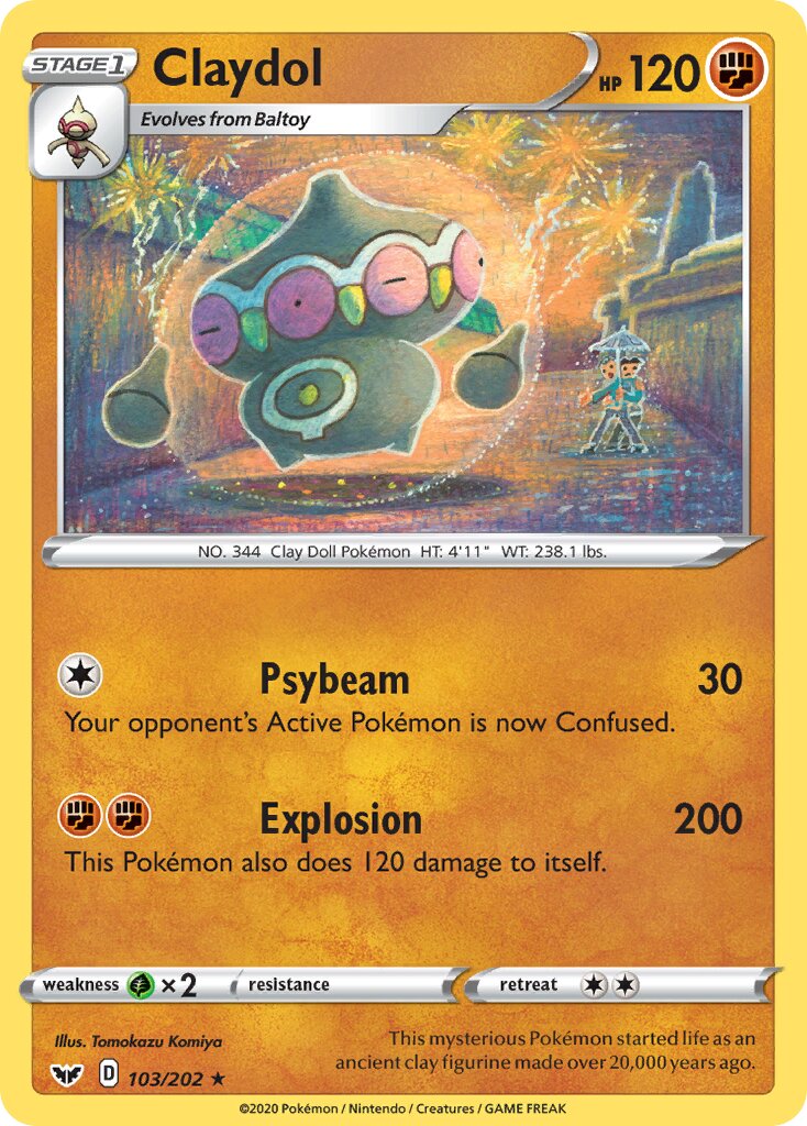 Claydol 103/202 — Sword & Shield (English Pokémon TCG card)