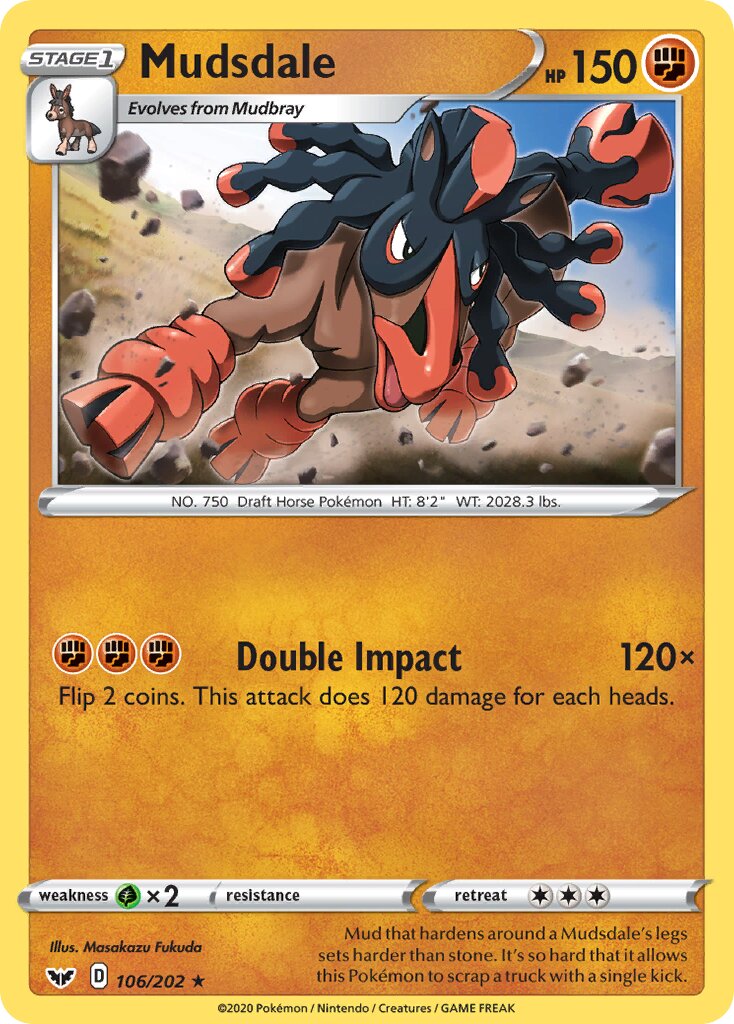Mudsdale 106/202 — Sword & Shield (English Pokémon TCG card)