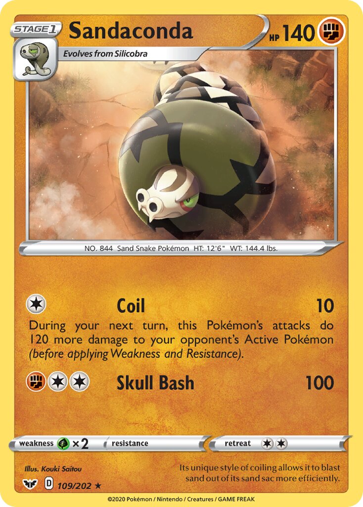 Sandaconda 109/202 — Sword & Shield (English Pokémon TCG card)