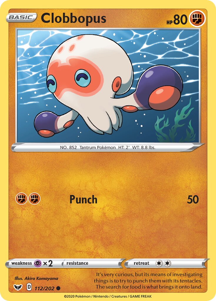 Clobbopus 112/202 — Sword & Shield (English Pokémon TCG card)