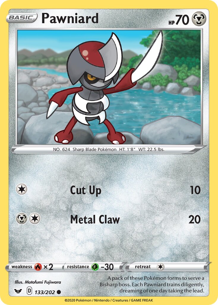 Pawniard 133/202 — Sword & Shield (English Pokémon TCG card)
