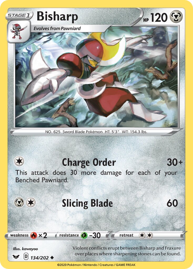 Bisharp 134/202 — Sword & Shield (English Pokémon TCG card)