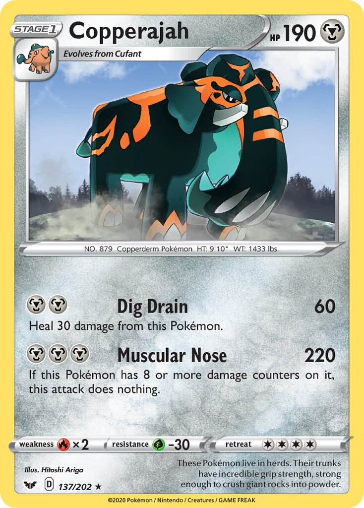 Copperajah 137/202 — Sword & Shield (English Pokémon TCG card)