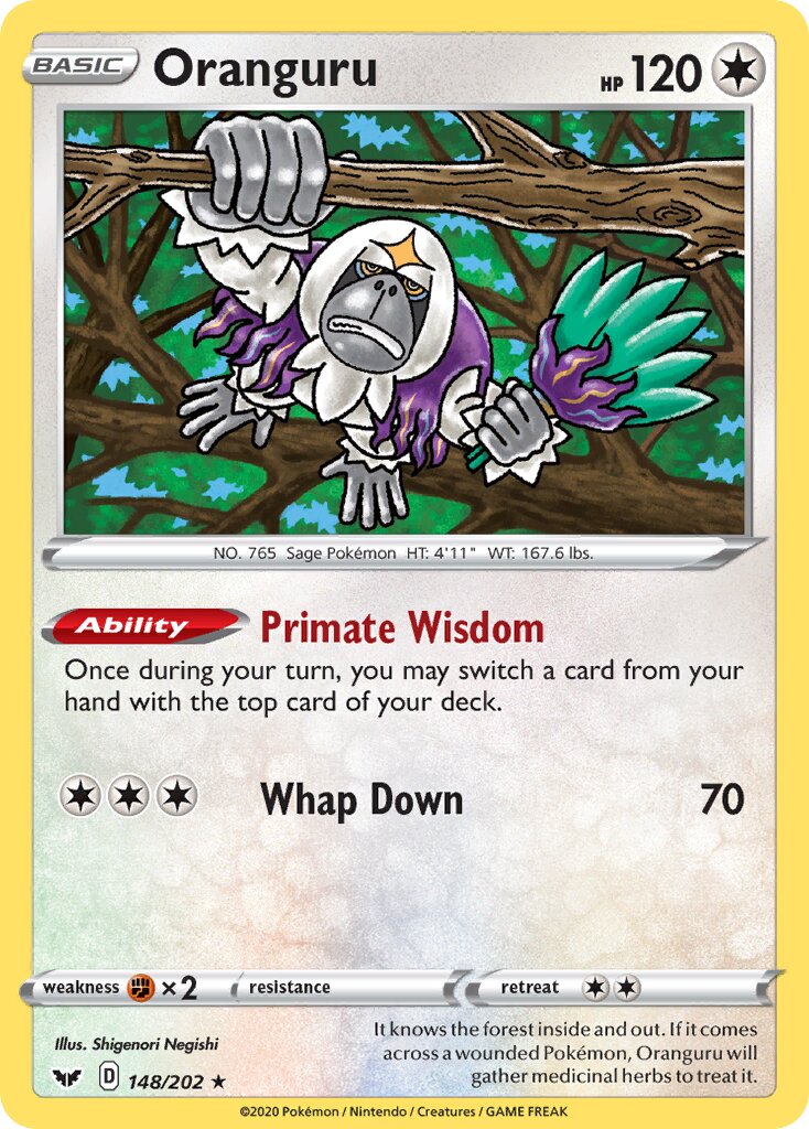 Oranguru 148/202 — Sword & Shield (English Pokémon TCG card)