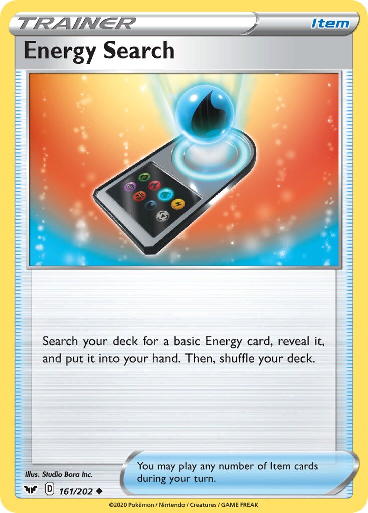 Energy Search 161/202 — Sword & Shield (English Pokémon TCG card)