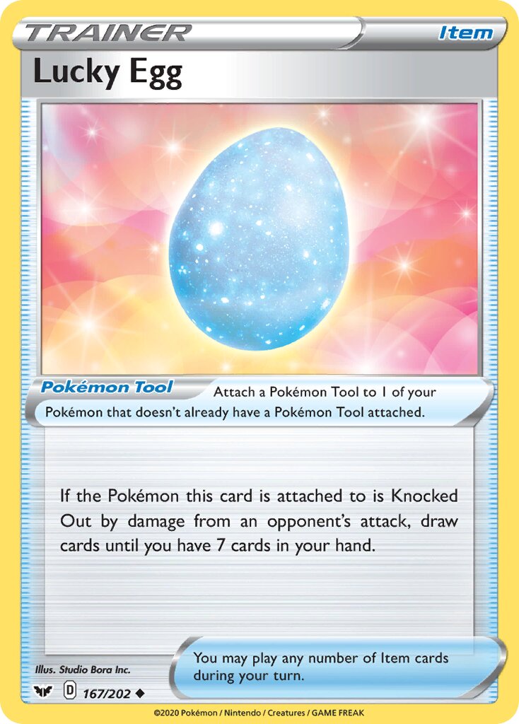 Lucky Egg 167/202 — Sword & Shield (English Pokémon TCG card)