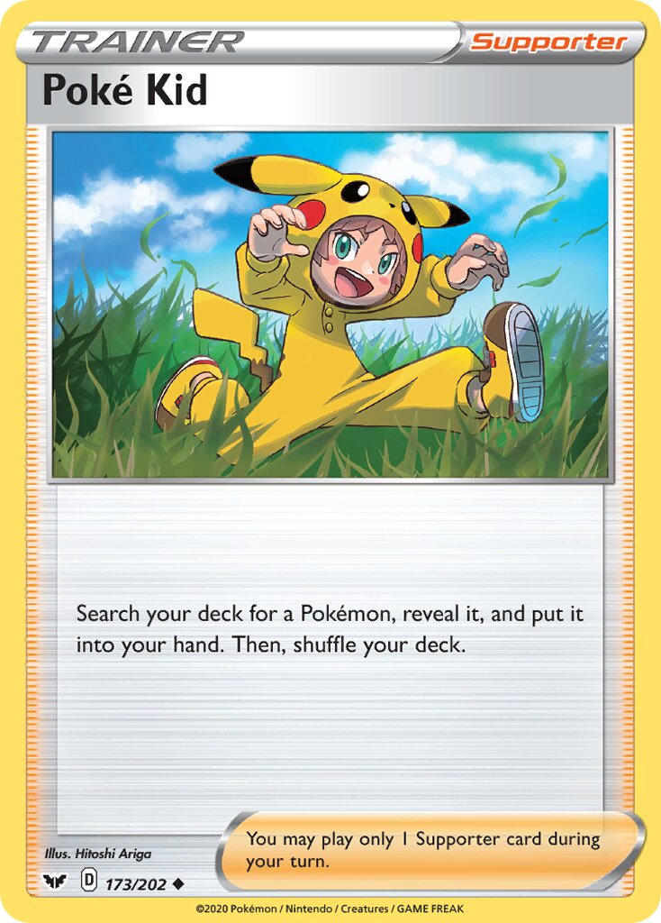Poké Kid 173/202 — Sword & Shield (English Pokémon TCG card)