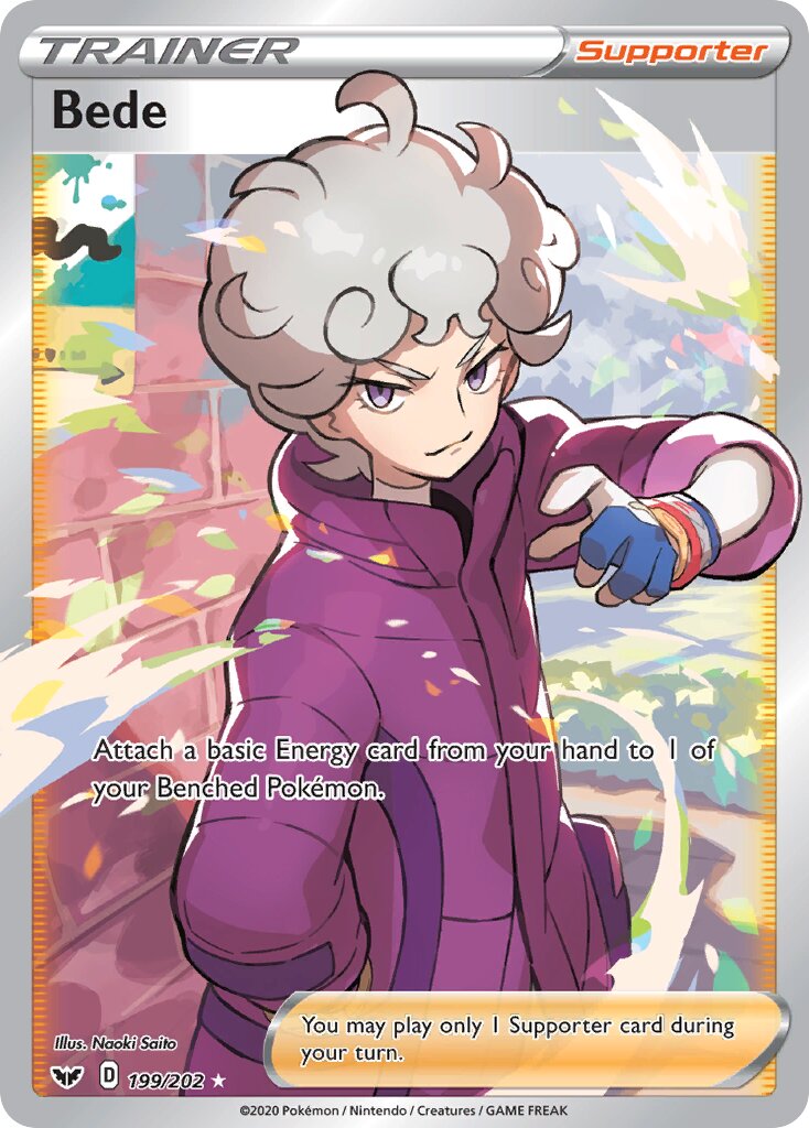 Bede 199/202 — Sword & Shield (English Pokémon TCG card)