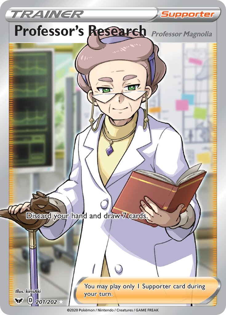 Professor's Research 201/202 — Sword & Shield (English Pokémon TCG card)