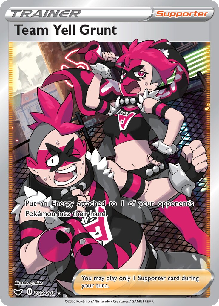 Team Yell Grunt 202/202 — Sword & Shield (English Pokémon TCG card)