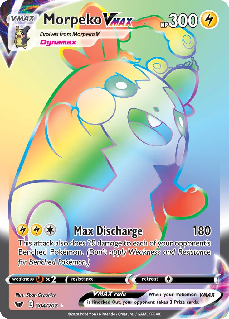 Morpeko VMAX 204/202 — Sword & Shield (English Pokémon TCG card)