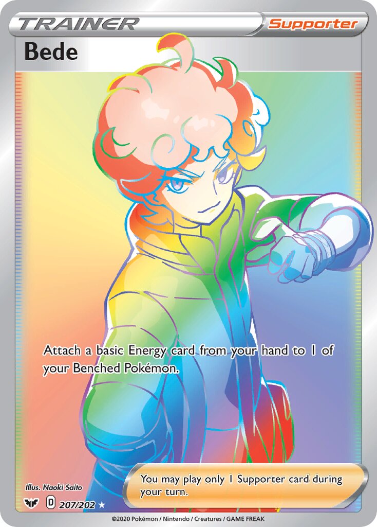 Bede 207/202 — Sword & Shield (English Pokémon TCG card)