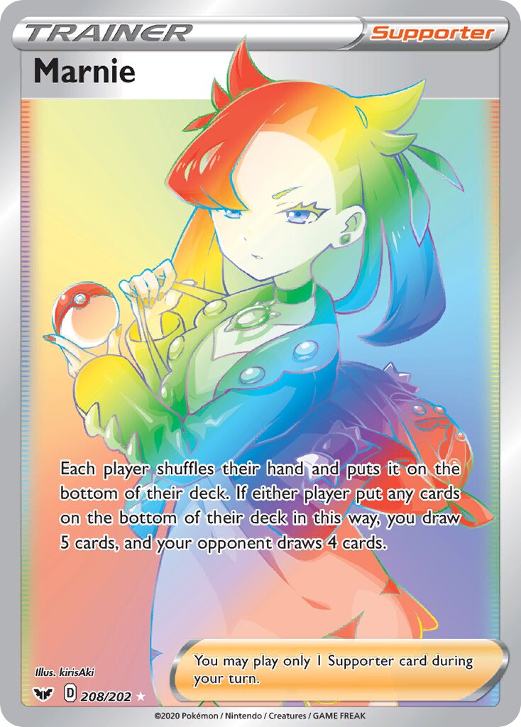 Marnie 208/202 — Sword & Shield (English Pokémon TCG card)