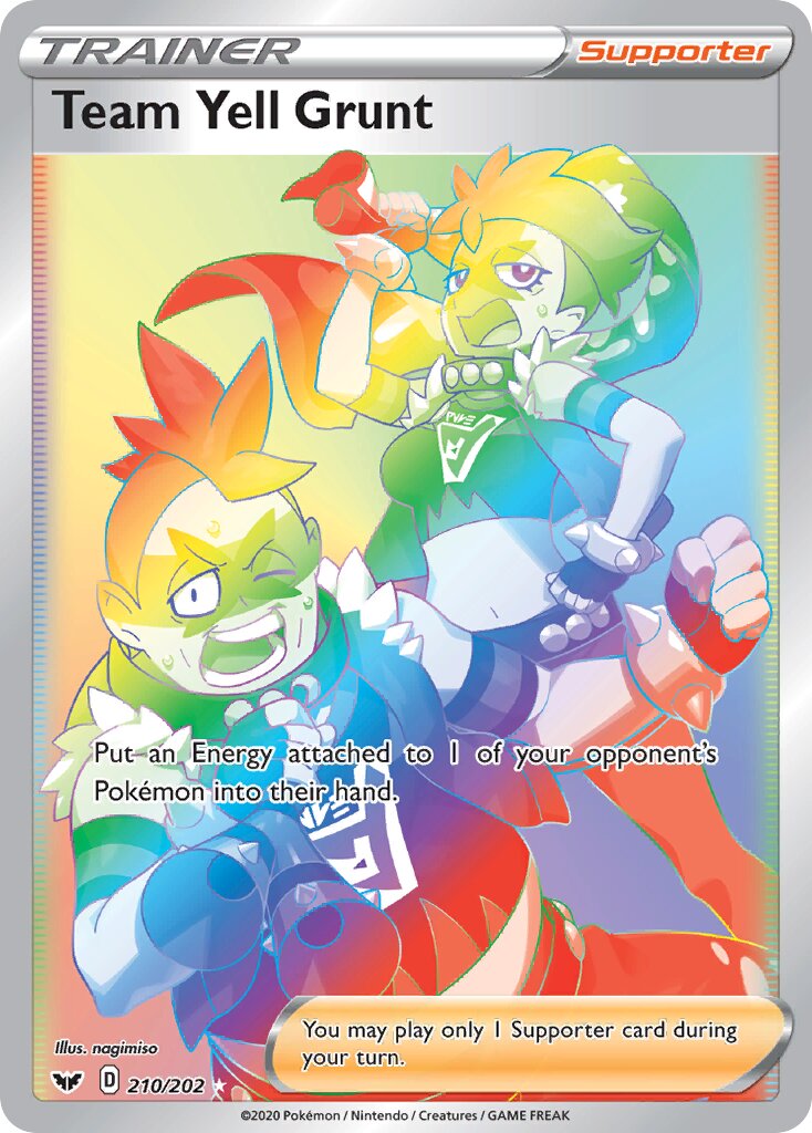 Team Yell Grunt 210/202 — Sword & Shield (English Pokémon TCG card)
