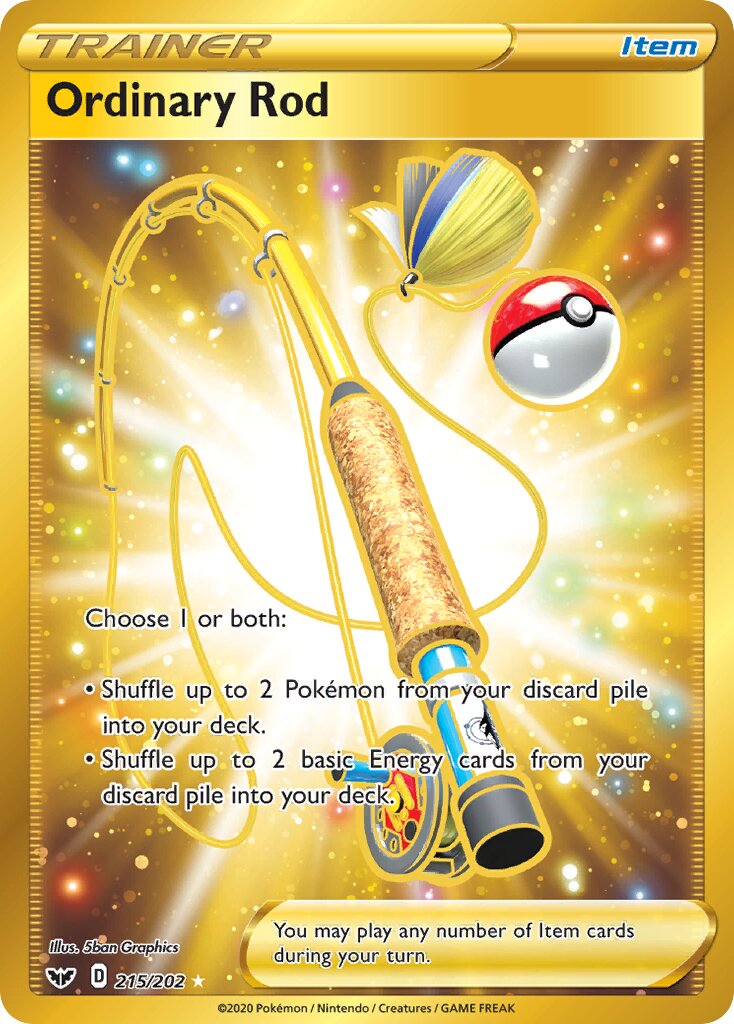 Ordinary Rod 215/202 — Sword & Shield (English Pokémon TCG card)