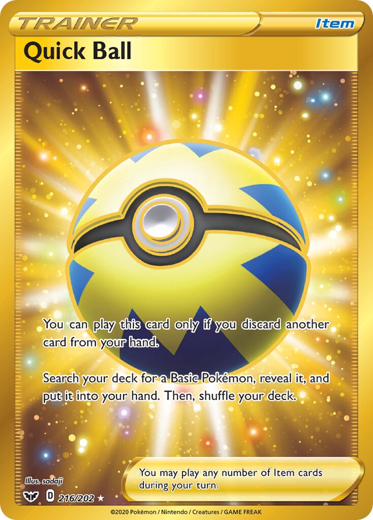 Quick Ball 216/202 — Sword & Shield (English Pokémon TCG card)