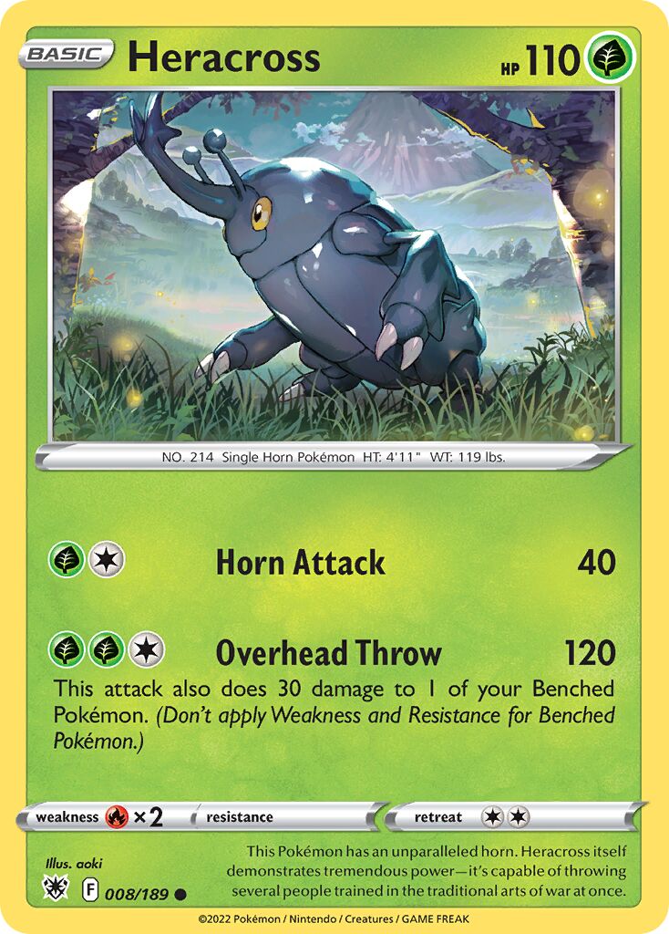 Heracross 008/246 — Astral Radiance (English Pokémon TCG card)