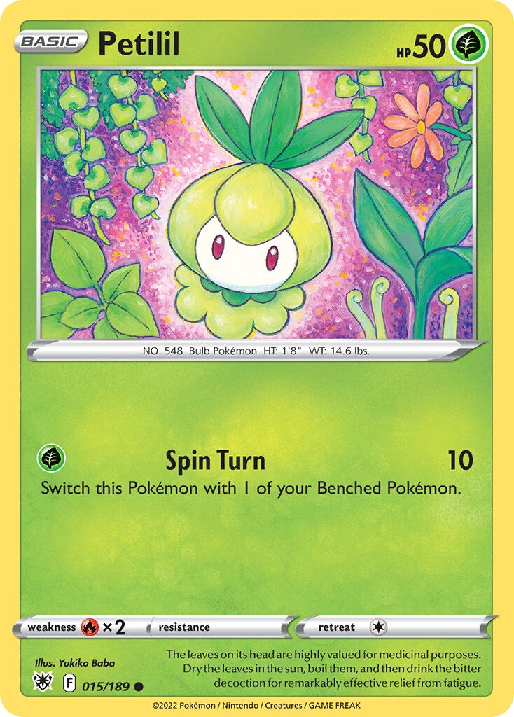 Petilil 015/246 — Astral Radiance (English Pokémon TCG card)