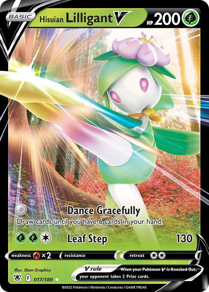 Hisuian Lilligant V 017/246 — Astral Radiance (English Pokémon TCG card)