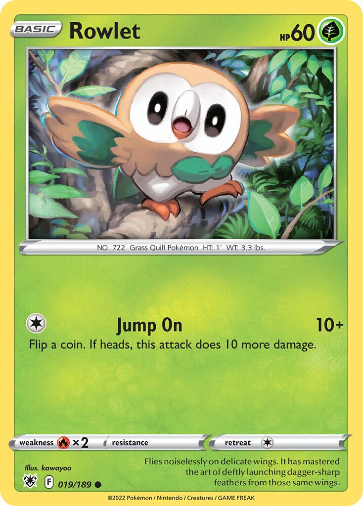 Rowlet 019/246 — Astral Radiance (English Pokémon TCG card)