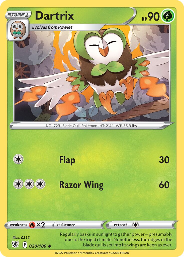Dartrix 020/246 — Astral Radiance (English Pokémon TCG card)