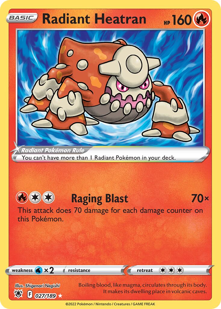 Radiant Heatran 027/246 — Astral Radiance (English Pokémon TCG card)