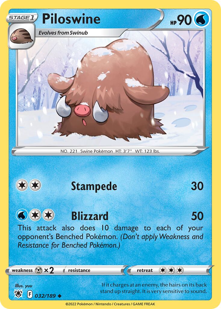 Piloswine 032/246 — Astral Radiance (English Pokémon TCG card)