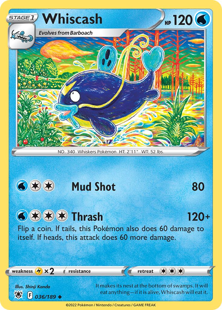 Whiscash 036/246 — Astral Radiance (English Pokémon TCG card)
