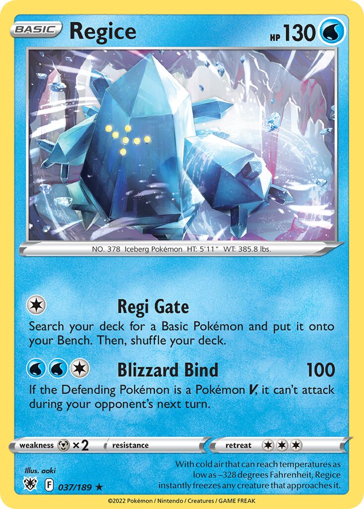 Regice 037/246 — Astral Radiance (English Pokémon TCG card)