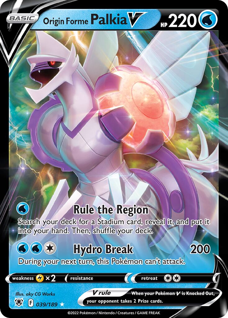 Origin Forme Palkia V 039/246 — Astral Radiance (English Pokémon TCG card)