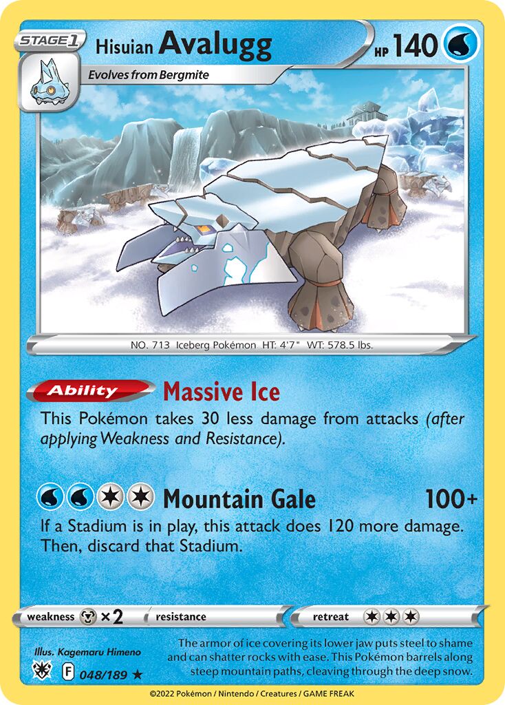 Hisuian Avalugg 048/246 — Astral Radiance (English Pokémon TCG card)