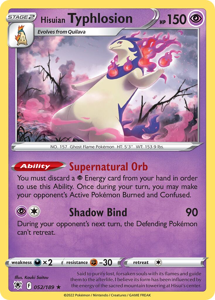Hisuian Typhlosion 052/246 — Astral Radiance (English Pokémon TCG card)