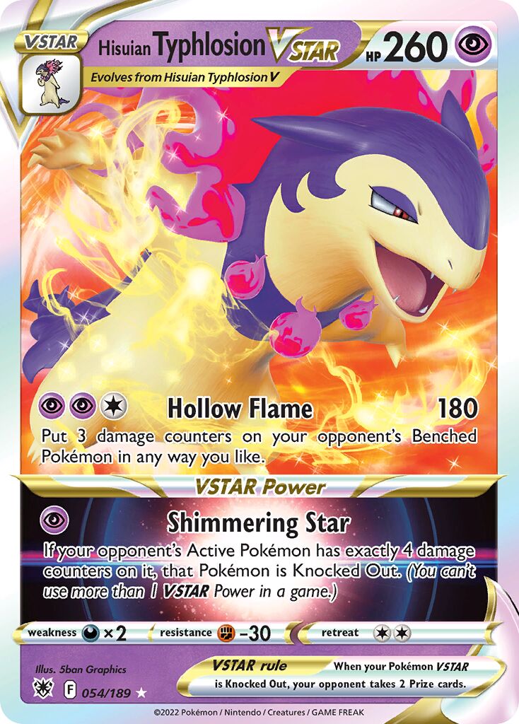 Hisuian Typhlosion VSTAR 054/246 — Astral Radiance (English Pokémon TCG card)