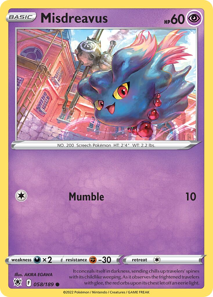 Misdreavus 058/246 — Astral Radiance (English Pokémon TCG card)