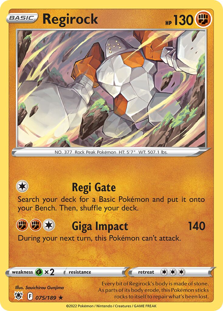 Regirock 075/246 — Astral Radiance (English Pokémon TCG card)