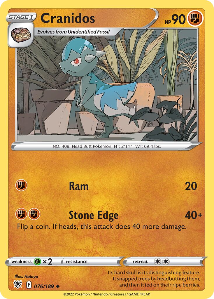 Cranidos 076/246 — Astral Radiance (English Pokémon TCG card)