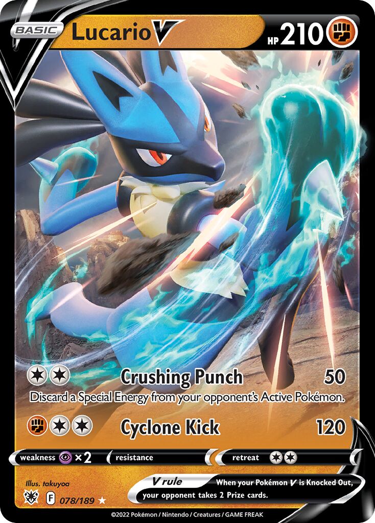 Lucario V 078/246 — Astral Radiance (English Pokémon TCG card)