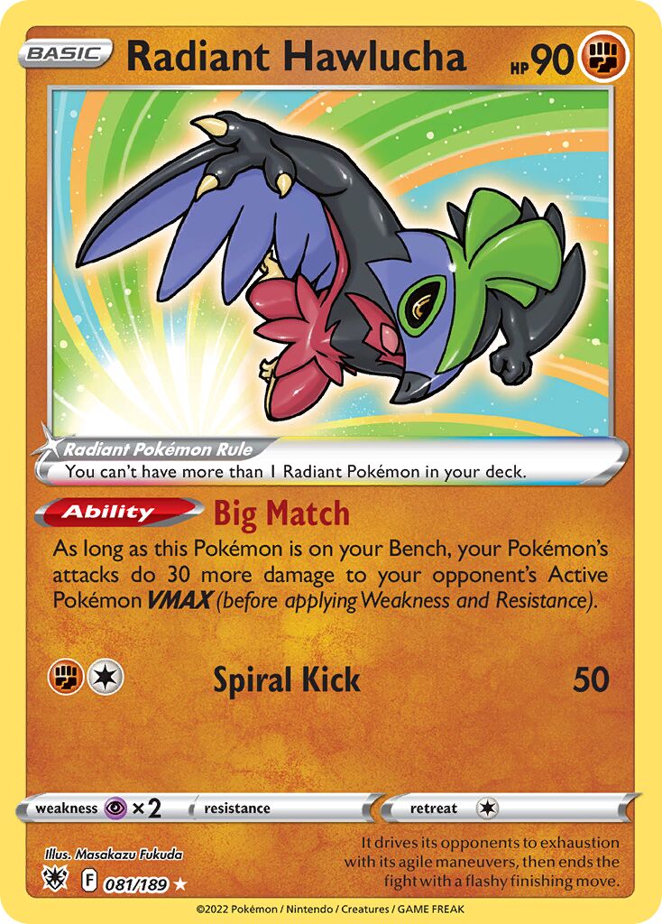 Radiant Hawlucha 081/246 — Astral Radiance (English Pokémon TCG card)