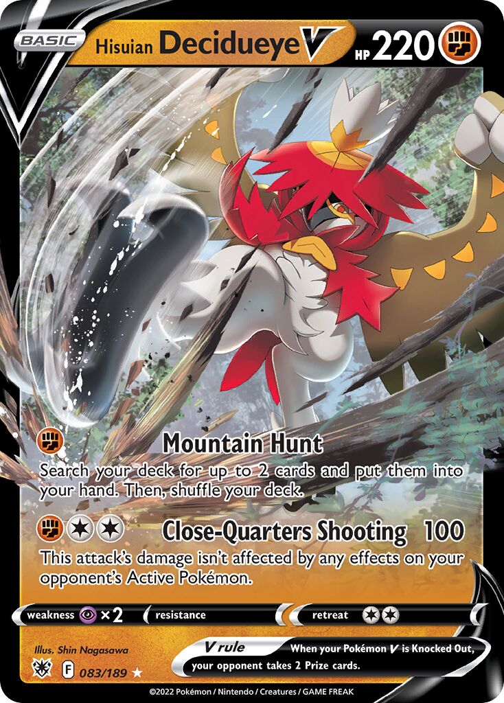 Hisuian Decidueye V 083/246 — Astral Radiance (English Pokémon TCG card)