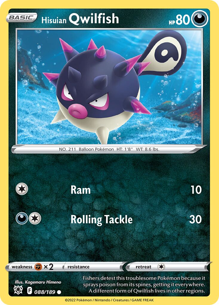 Hisuian Qwilfish 088/246 — Astral Radiance (English Pokémon TCG card)
