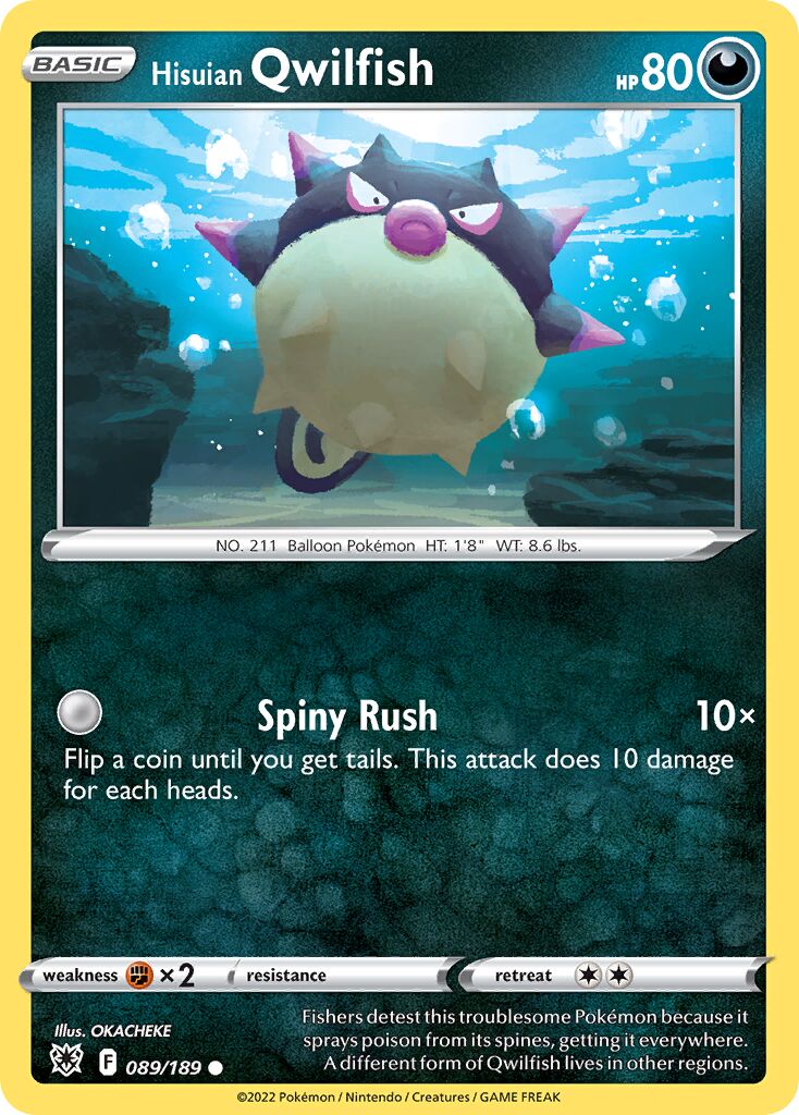 Hisuian Qwilfish 089/246 — Astral Radiance (English Pokémon TCG card)