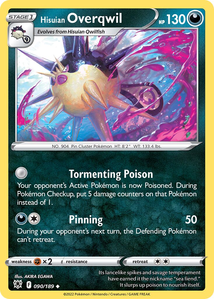 Hisuian Overqwil 090/246 — Astral Radiance (English Pokémon TCG card)