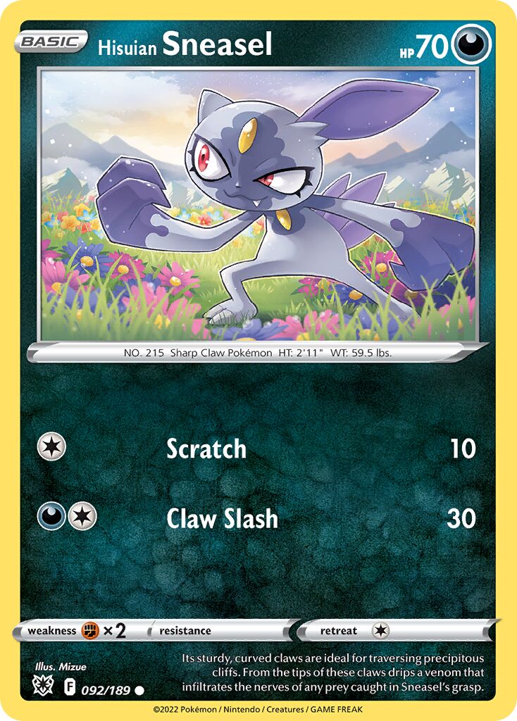Hisuian Sneasel 092/246 — Astral Radiance (English Pokémon TCG card)