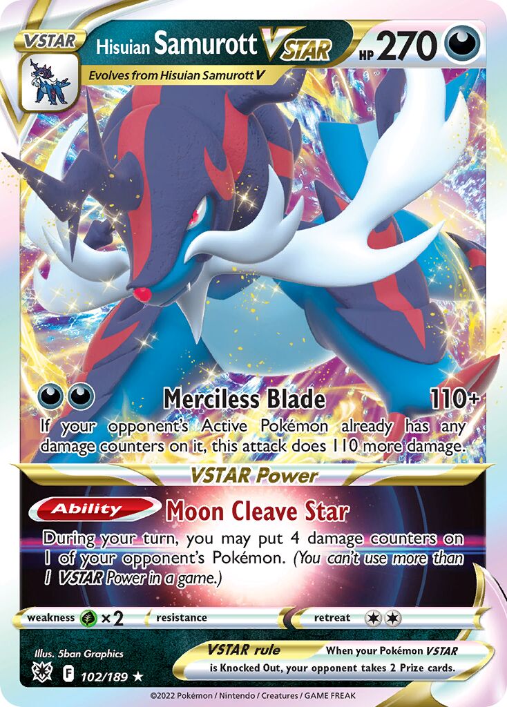 Hisuian Samurott VSTAR 102/246 — Astral Radiance (English Pokémon TCG card)