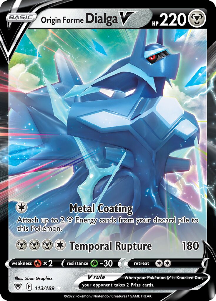 Origin Forme Dialga V 113/246 — Astral Radiance (English Pokémon TCG card)